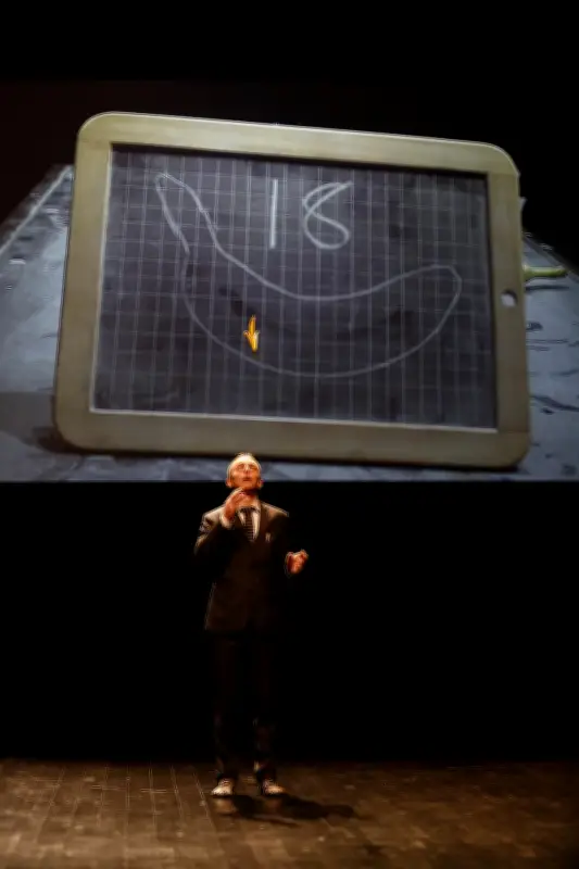 Johann Le Guillerm présente son spectacle minimaliste au théâtre de la Coupe d'or à Rochefort