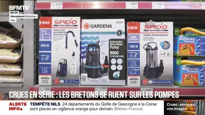Crues en Bretagne : la pompe à eau, nouvel outil vital pour les sinistrés