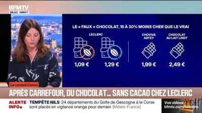 Leclerc lance du chocolat sans cacao, une alternative moins chère et écologique