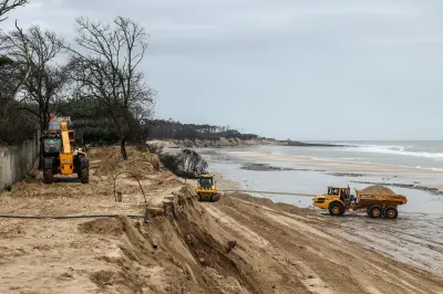 Soulac-sur-Mer lance un réensablement d'urgence face à la houle hivernale menaçante