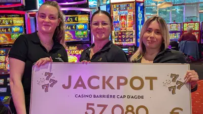 Une joueuse gagne 57 080 € avec une mise de 1,76 € au casino Barrière du Cap d'Agde