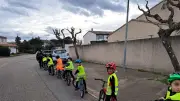 75 écoliers de Clarensac testent leur autonomie à vélo en conditions réelles