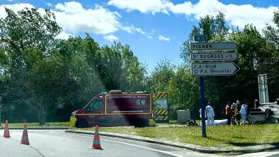 Accident grave à Lavérune : une voiture sur le toit au rond-point Gamm vert