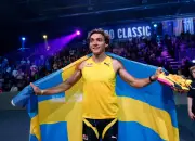 Armand Duplantis bat son record du monde de saut à la perche à 6,31 m à Uppsala
