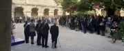 Cérémonie à Montpellier pour honorer Samuel Paty et Dominique Bernard, professeurs assassinés