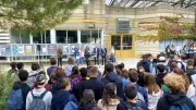Hommage à Samuel Paty au lycée Champollion en présence du député Patrick Vignal