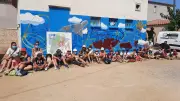 Maraussan : des enfants créent une fresque sur la Liberté pour le festival d'arts urbains
