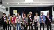 Pascale Prat, première femme élue maire d'Aramon, installe son conseil municipal