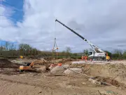 À Sénestis, la rupture d'une digue expose une canalisation de gaz Téréga