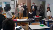 Visite des élus dans les écoles de La Cavalerie pour une rentrée scolaire stable