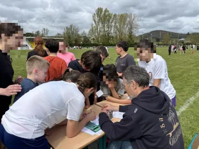 270 élèves réunis au stade de rugby de Castelmoron-sur-Lot pour une journée sportive et pédagogique
