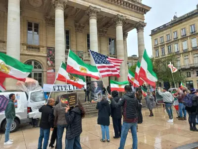 Manifestation d'Iraniens à Bordeaux contre le régime des mollahs