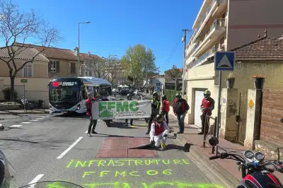 Motards en colère au Cannet : peinture biodégradable contre nids-de-poule dangereux