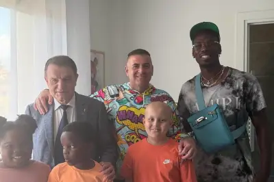 Paul Pogba visite des enfants malades à la Maison d'Adrien avant le match d'AS Monaco