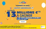 LOTO® fête ses 50 ans avec un tirage exceptionnel et un jackpot de 13 millions d'euros