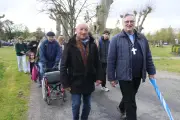 Marche des Rameaux dans le Queyran : 200 participants avec l'évêque d'Agen