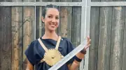 Marleen Franzil, infirmière, incarne l'épouse de Spartacus aux Journées romaines de Nîmes