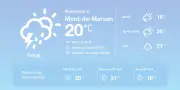 Météo à Mont-de-Marsan : Orages faibles aujourd'hui, embellie demain