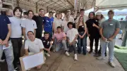 Un marché paysan organisé par des élèves lors des portes ouvertes de l'AgroCampus