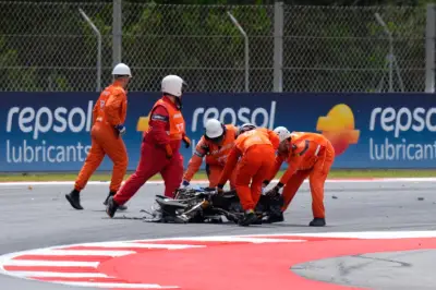 Accident spectaculaire d'Alex Marquez au GP de Catalogne, course interrompue