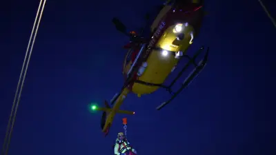 Exercice nocturne du Dragon 34 avec la SNSM au large de Valras