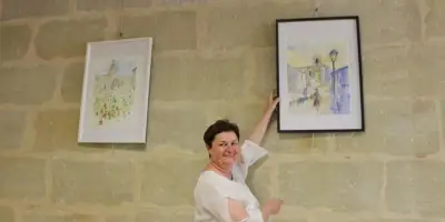 Exposition d'aquarelles d'Yvette Bourbon au centre culturel