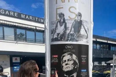 Fausse affiche de film anti-Bolloré par TooLate au Festival de Cannes