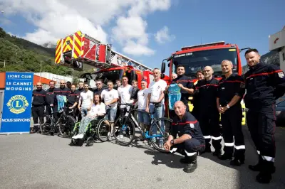 Pompiers de Menton : défi vélo contre la sclérose en plaques