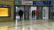 Fuite d'eau impressionnante à la station Châtelet-Les Halles après les intempéries