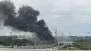 Incendie à Lattes : un épais panache de fumée noire visible jusqu'à Montpellier
