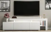 Meuble TV Beliz : design épuré et éclairage LED intégré