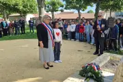 Première commémoration du 8 mai pour Delphine Mazet, maire de Roquefort