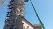 Restauration du clocher de l'église d'Ennous à Saint-Juéry