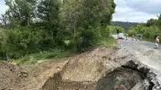 Route départementale fermée en Lozère après un affaissement de chaussée