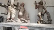 Statue de saint Michel de 2,5 tonnes prête pour la collégiale