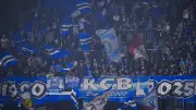 Strasbourg-Rayo Vallecano : feu d'artifice nocturne des supporters alsaciens