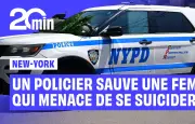 Un policier de New York sauve une femme qui menaçait de se jeter d'un immeuble