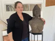 Une Marianne en carton recyclé créée par une artiste de Saint-Mard