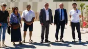Visite d'adieu du sénateur Bilhac à Roujan dans l'Hérault