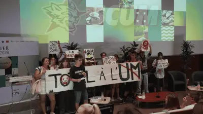 Action coup de poing des étudiants de Montpellier contre TotalEnergies