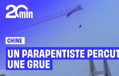 Chine : un parapentiste suspendu des heures à une grue