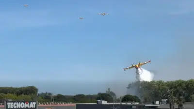 Feux de forêt dans l'Hérault : intervention des Canadair près de Béziers