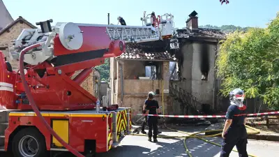 Incendie à Comprégnac : mère et ses deux enfants sauvés de justesse