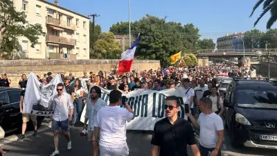 Manifestation identitaire à Narbonne après la mort de Louis, 17 ans