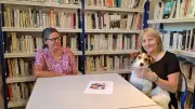 Atelier broderie à Vacquières : fresque collective de mots doux