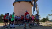 Cyclistes nîmois en balade patrimoine à Cabrières