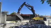 Démolition de l'Aldi de La Courondelle à Béziers pour un nouveau magasin