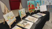 Exposition des dessins des enfants de l'atelier de Rose Gonnet à Puissalicon
