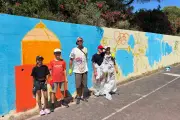 Fresque géante de 100 mètres au collège de Saint-Tropez