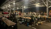 Fête conviviale sur le parking des écoles à Sauvian